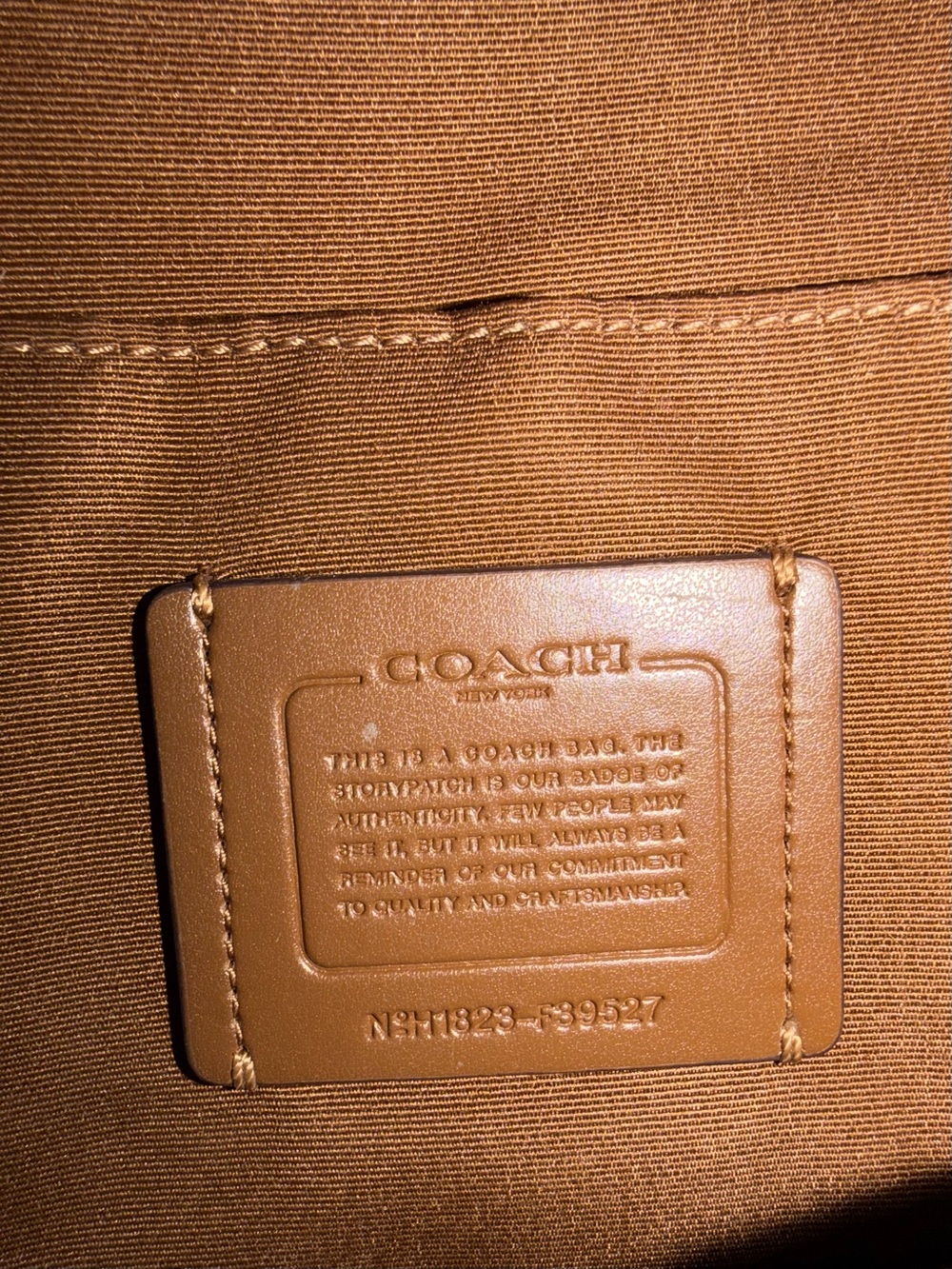 Coach Tan Signature Canvas Hobo with Gold Hardware - Picture 5 of 5